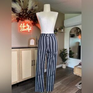 Brandy Melville Stripped Black Linen Pants XS/S